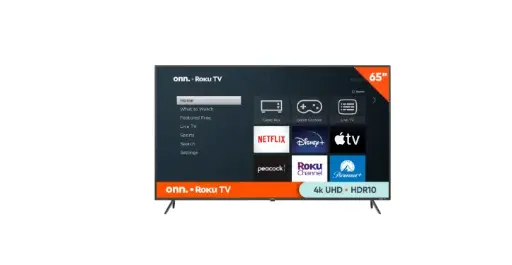 Onn 65" Class 4K (2160P)  RokuSmart LED TV